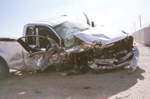 Janakae's vehicle after the crash